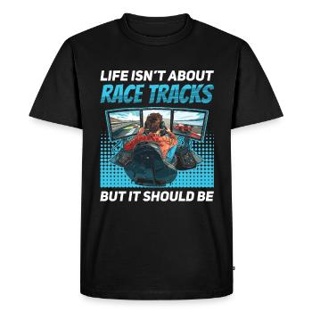 Simulator Cockpit Esports Sim Racing - Männer Premium Bio T-Shirt - Schwarz - Vorne - Nico (187cm)