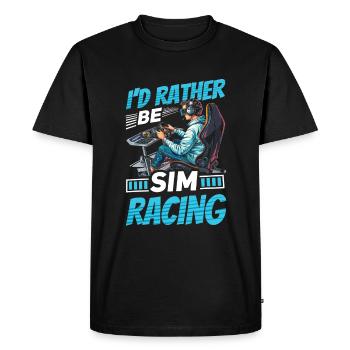 Simulator Cockpit Esports Sim Racing - Men's Premium Organic T-Shirt - black - Front - Nico (187cm)