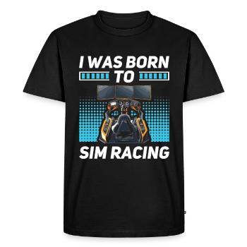 Simulator Cockpit Esports Sim Racing - Men's Premium Organic T-Shirt - black - Front - Nico (187cm)