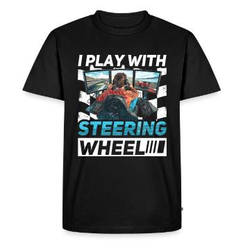 Simulator Cockpit Esports Sim Racing - Men's Premium Organic T-Shirt - black - Front - Nico (187cm)