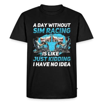 Simulator Cockpit Esports Sim Racing - Men's Premium Organic T-Shirt - black - Front - Nico (187cm)