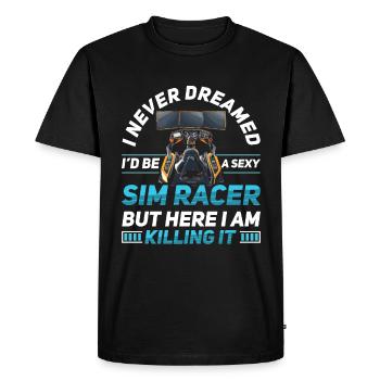 Simulator Cockpit Esports Sim Racing - Men's Premium Organic T-Shirt - black - Front - Nico (187cm)