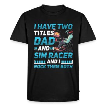 Simulator Cockpit Esports Sim Racing - Men's Premium Organic T-Shirt - black - Front - Nico (187cm)
