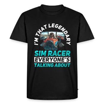 Simulator Cockpit Esports Sim Racing - Men's Premium Organic T-Shirt - black - Front - Nico (187cm)