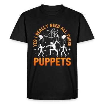 Puppeteer, puppeteer - Men's Premium Organic T-Shirt - black - Front - Nico (187cm)