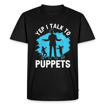 Puppeteer, puppeteer - Men's Premium Organic T-Shirt - black - Front - Nico (187cm)