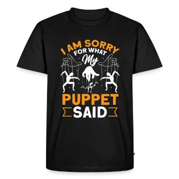 Puppeteer, puppeteer - Men's Premium Organic T-Shirt - black - Front - Nico (187cm)