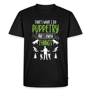 Puppeteer, puppeteer - Men's Premium Organic T-Shirt - black - Front - Nico (187cm)