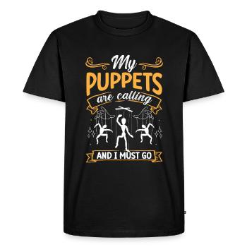 Puppeteer, puppeteer - Men's Premium Organic T-Shirt - black - Front - Nico (187cm)