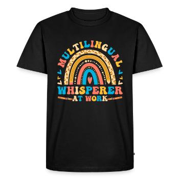 English Teacher English Learner ELL Teacher - Men's Premium Organic T-Shirt - black - Front - Nico (187cm)