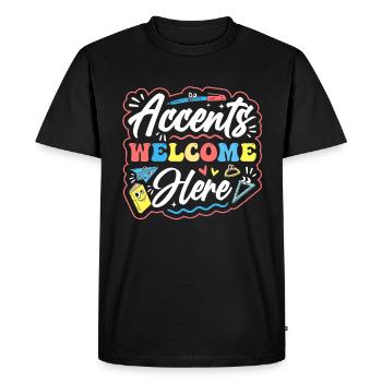 English Teacher English Learner ELL Teacher - Men's Premium Organic T-Shirt - black - Front - Nico (187cm)