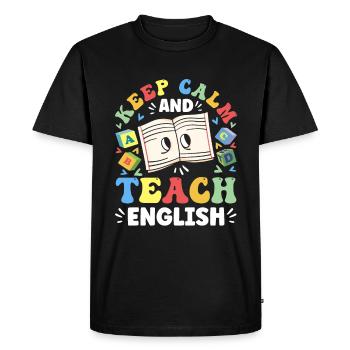 English Teacher English Learner ELL Teacher - Men's Premium Organic T-Shirt - black - Front - Nico (187cm)
