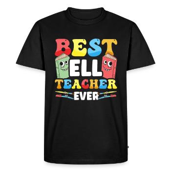 English Teacher English Learner ELL Teacher - Men's Premium Organic T-Shirt - black - Front - Nico (187cm)
