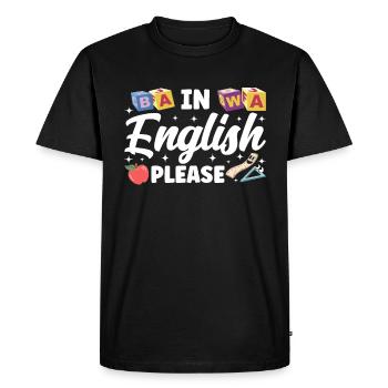 English Teacher English Learner ELL Teacher - Men's Premium Organic T-Shirt - black - Front - Nico (187cm)