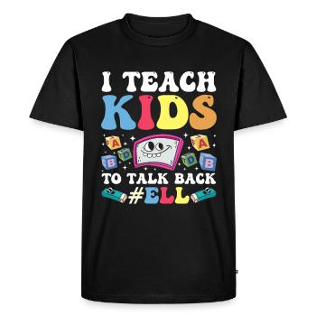 English Teacher English Learner ELL Teacher - Men's Premium Organic T-Shirt - black - Front - Nico (187cm)