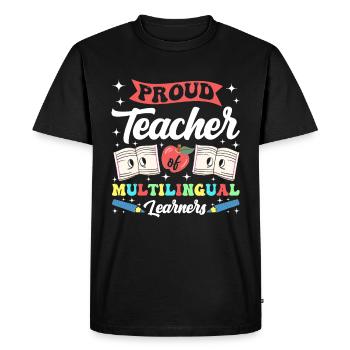 English Teacher English Learner ELL Teacher - Men's Premium Organic T-Shirt - black - Front - Nico (187cm)