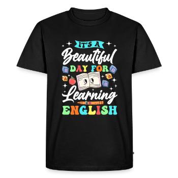 English Teacher English Learner ELL Teacher - Men's Premium Organic T-Shirt - black - Front - Nico (187cm)