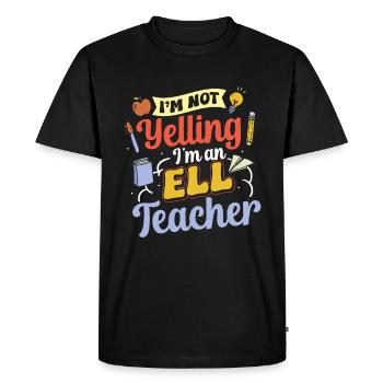 English Teacher English Learner ELL Teacher - Men's Premium Organic T-Shirt - black - Front - Nico (187cm)