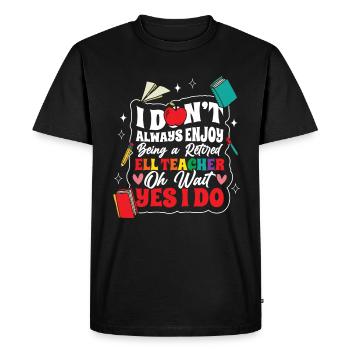 English Teacher English Learner ELL Teacher - Men's Premium Organic T-Shirt - black - Front - Nico (187cm)