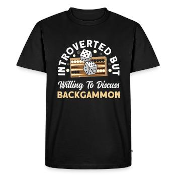 Jeu de société Backgammon drôle - T-shirt Premium bio Homme - noir - Devant - Nico (187cm)