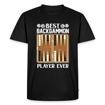 Jeu de société Backgammon drôle - T-shirt Premium bio Homme - noir - Devant - Nico (187cm)