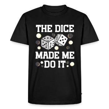 Jeu de société Backgammon drôle - T-shirt Premium bio Homme - noir - Devant - Nico (187cm)