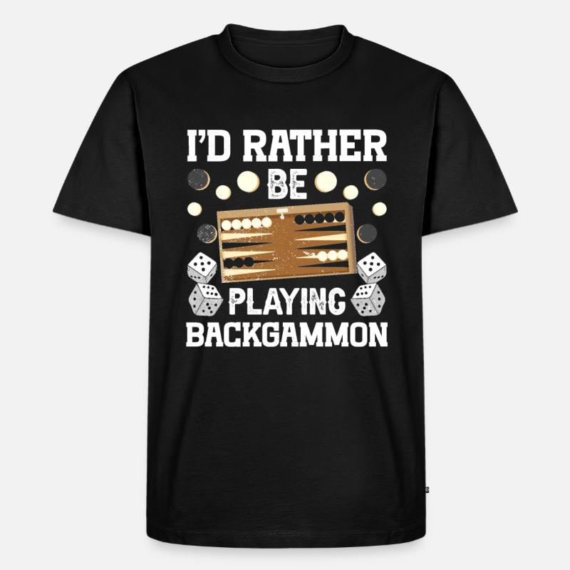 Board Game Funny Backgammon - Men's Premium Organic T-Shirt - black