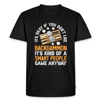 Jeu de société Backgammon drôle - T-shirt Premium bio Homme - noir - Devant - Nico (187cm)