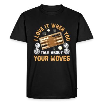 Jeu de société Backgammon drôle - T-shirt Premium bio Homme - noir - Devant - Nico (187cm)