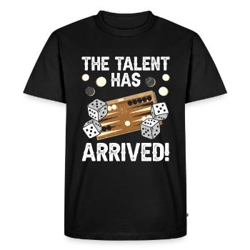 Jeu de société Backgammon drôle - T-shirt Premium bio Homme - noir - Devant - Nico (187cm)