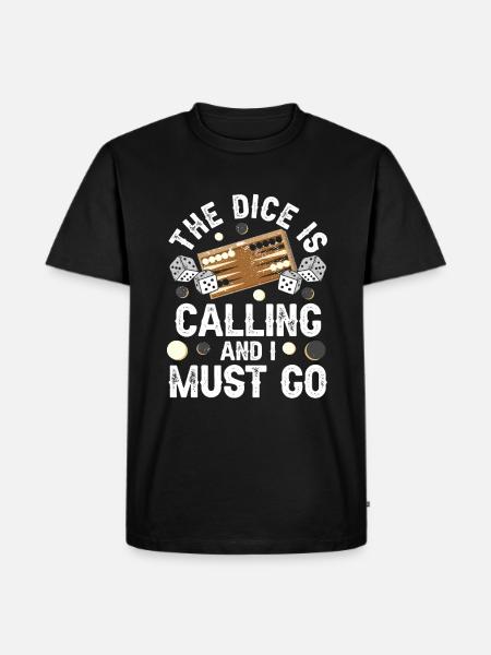 Board Game Funny Backgammon - Men's Premium Organic T-Shirt - black