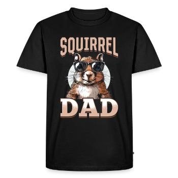 Funny Squirrel Animal Squirrel Dad - Men's Premium Organic T-Shirt - black - Front - Nico (187cm)