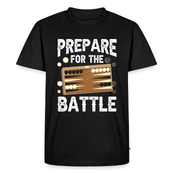 Jeu de société Backgammon drôle - T-shirt Premium bio Homme - noir - Devant - Nico (187cm)