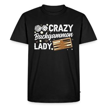 Jeu de société Backgammon drôle - T-shirt Premium bio Homme - noir - Devant - Nico (187cm)