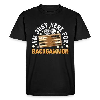 Jeu de société Backgammon drôle - T-shirt Premium bio Homme - noir - Devant - Nico (187cm)