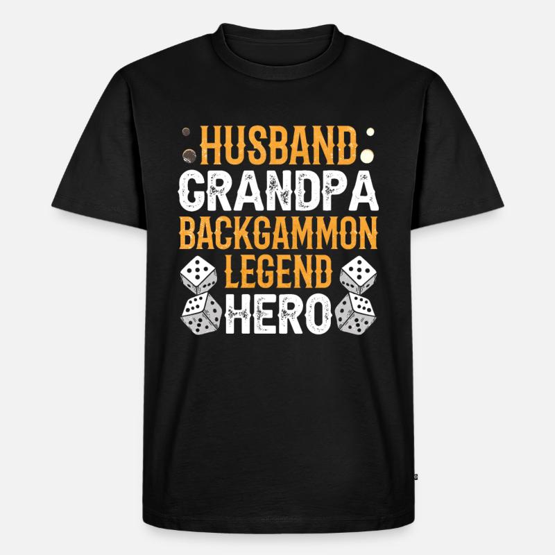 Board Game Funny Backgammon - Men's Premium Organic T-Shirt - black