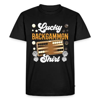 Jeu de société Backgammon drôle - T-shirt Premium bio Homme - noir - Devant - Nico (187cm)