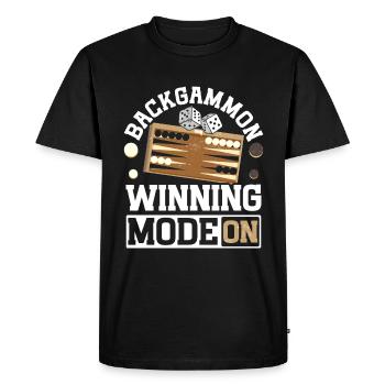 Jeu de société Backgammon drôle - T-shirt Premium bio Homme - noir - Devant - Nico (187cm)