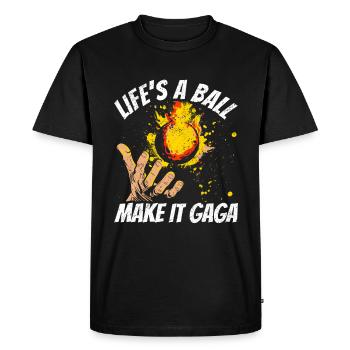 Ballon Dodgeball Hexagon Pit Sports Gaga - T-shirt Premium bio Homme - noir - Devant - Nico (187cm)