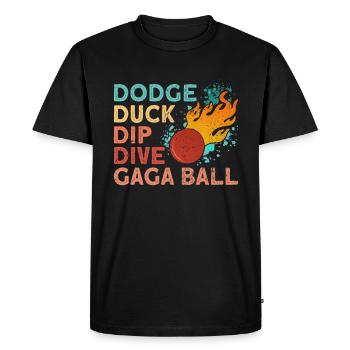 Ballon Dodgeball Hexagon Pit Sports Gaga - T-shirt Premium bio Homme - noir - Devant - Nico (187cm)