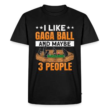 Ballon Dodgeball Hexagon Pit Sports Gaga - T-shirt Premium bio Homme - noir - Devant - Nico (187cm)