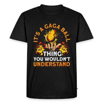 Ballon Dodgeball Hexagon Pit Sports Gaga - T-shirt Premium bio Homme - noir - Devant - Nico (187cm)