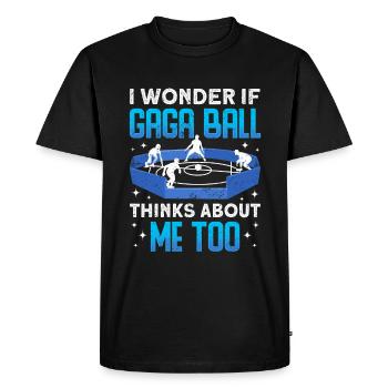 Ballon Dodgeball Hexagon Pit Sports Gaga - T-shirt Premium bio Homme - noir - Devant - Nico (187cm)