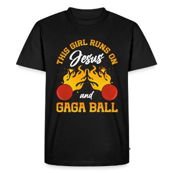 Ballon Dodgeball Hexagon Pit Sports Gaga - T-shirt Premium bio Homme - noir - Devant - Nico (187cm)