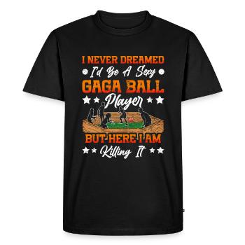 Ballon Dodgeball Hexagon Pit Sports Gaga - T-shirt Premium bio Homme - noir - Devant - Nico (187cm)