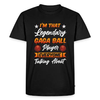 Ballon Dodgeball Hexagon Pit Sports Gaga - T-shirt Premium bio Homme - noir - Devant - Nico (187cm)