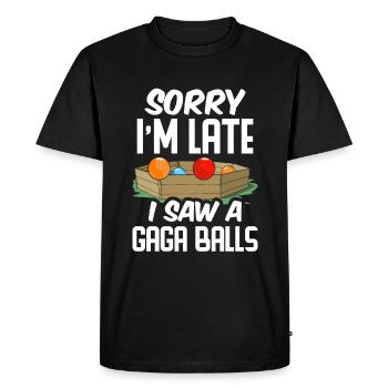 Dodgeball Hexagone Pit Sports Gaga Ball - T-shirt Premium bio Homme - noir - Devant - Nico (187cm)