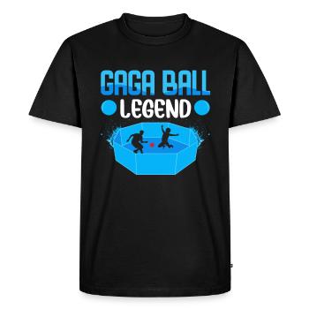 Ballon Dodgeball Hexagon Pit Sports Gaga - T-shirt Premium bio Homme - noir - Devant - Nico (187cm)