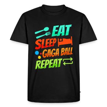 Ballon Dodgeball Hexagon Pit Sports Gaga - T-shirt Premium bio Homme - noir - Devant - Nico (187cm)
