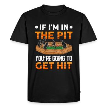 Dodgeball Hexagone Pit Sports Gaga Ball - T-shirt Premium bio Homme - noir - Devant - Nico (187cm)